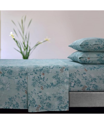 Floral 170-GSM Flannel Extra Deep Pocket Sheet Set Full Green 170PKPRFLSS1 Green Twin $23.88 Tops