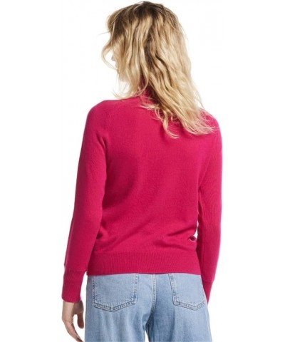 Women's Turtleneck 100% Cashmere Sweater, Long Sleeves Pullover Winter Top for Women, Gift Ready Fuchsia $53.92 Sweaters