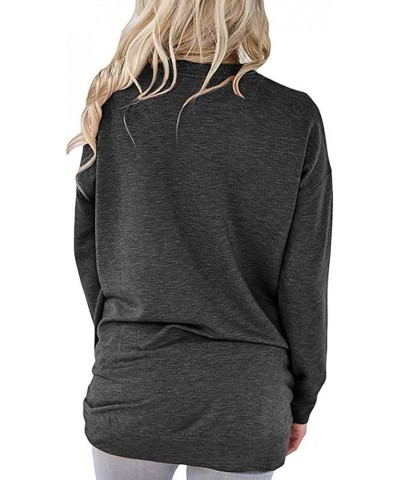 Women's Faith Sweatshirt Loose Fit Long Sleeve Crewneck Christian Letter Print Tunic Tops with Pocket 1l-gray $12.71 Hoodies ...