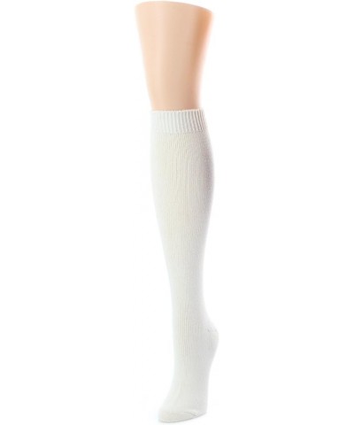 Women's Cotton Blend Solid Knit Knee High Socks Pavement $10.01 Socks